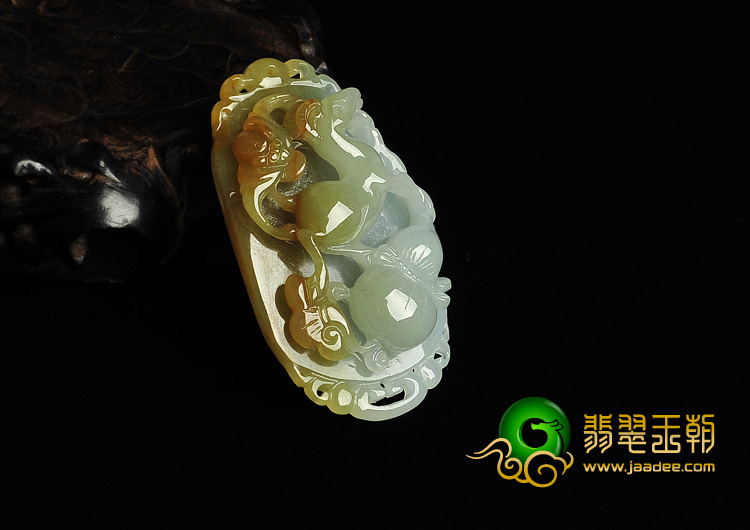 糯冰种褐黄翡缅甸翡翠A货生肖羊挂件