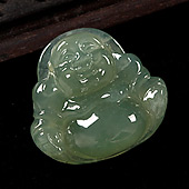 冰种晴水缅甸翡翠A货玉佛挂件