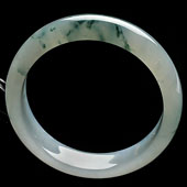 冰种飘花缅甸翡翠A货手镯（57.4mm）