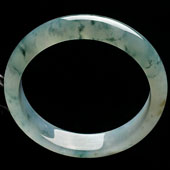 （超值推荐）冰种飘花略带黄翡缅甸翡翠A货手镯（57.8mm）