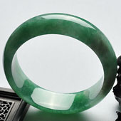冰种阳绿满绿缅甸翡翠A货手镯（57.8mm）