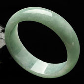 糯冰种晴水缅甸翡翠A货手镯（55.4mm）
