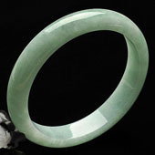 糯冰种晴水缅甸翡翠A货手镯（61.3mm）