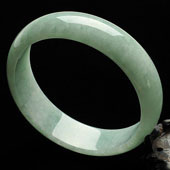 糯冰种晴水缅甸翡翠A货手镯（61.3mm）