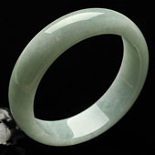 糯冰种晴水缅甸翡翠A货手镯（61.4mm）