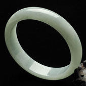 feicui糯冰种晴水缅甸翡翠A货手镯（58.4mm）