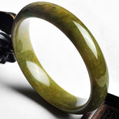 细糯种褐黄翡略飘翠缅甸翡翠A货手镯（58.2mm）