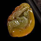 糯冰种红黄翡缅甸翡翠A货一路连科挂件