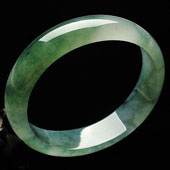 冰种飘花缅甸翡翠A货贵妃镯（54.5mm-49.2mm）