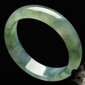 冰种飘花缅甸翡翠A货手镯（56.4mm）