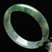 冰种飘花缅甸翡翠A货手镯（58.1mm）