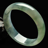 糯冰种飘花缅甸翡翠A货手镯（61.4mm）