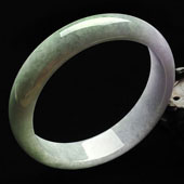 糯冰种紫罗兰缅甸翡翠A货手镯（58.7mm）