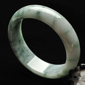 糯冰种飘花缅甸翡翠A货手镯（61.1mm）