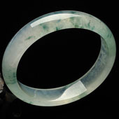 冰种飘花缅甸翡翠A货贵妃镯（55.2-49.5mm）