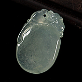 冰种晴水缅甸翡翠A货福瓜挂件