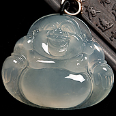 冰种晴水缅甸翡翠A货玉佛挂件