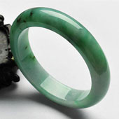 糯冰种淡翠色缅甸翡翠A货手镯（54.1mm）
