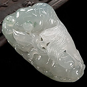 糯冰种晴水缅甸翡翠A货金玉满堂挂件
