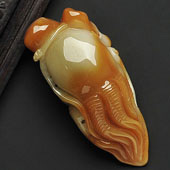 feicui糯冰种褐黄翡缅甸翡翠A货人生如意挂件