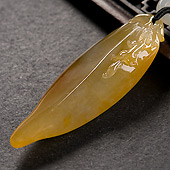 冰种黄翡缅甸翡翠A货福瓜挂件