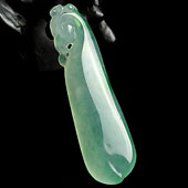 冰种飘翠缅甸翡翠A货福瓜挂件