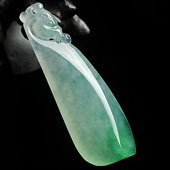 冰种飘翠缅甸翡翠A货福瓜挂件