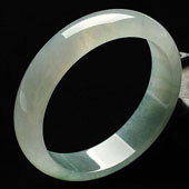 冰种晴水缅甸翡翠A货手镯（58.2mm）