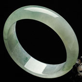 冰种飘花缅甸翡翠A货手镯（57.2mm）