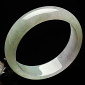 糯冰种淡春缅甸翡翠A货手镯（57.2mm）