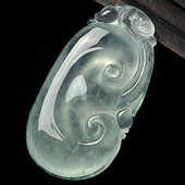 冰种晴水缅甸翡翠A货如意挂件