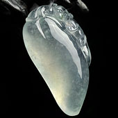 冰种晴水缅甸翡翠A货福瓜挂件