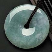 糯冰种晴水缅甸翡翠A货平安扣挂件