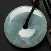 糯冰种晴水缅甸翡翠A货平安扣挂件