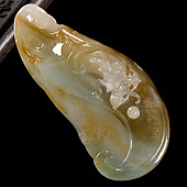 (超值推荐)冰种黄翡缅甸翡翠A货龙行如意挂件