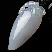 糯冰种晴水缅甸翡翠A货福瓜挂件