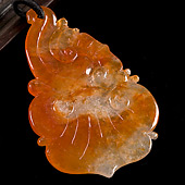 冰种红翡缅甸翡翠A货如意挂件