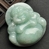 糯冰种晴水缅甸翡翠A货玉佛挂件