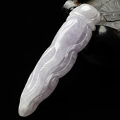 糯冰种紫罗兰缅甸翡翠A货人生如意挂件