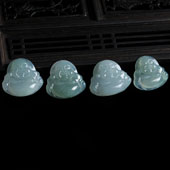 冰种晴水缅甸翡翠A货玉佛挂件（单价）