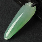 冰种飘翠缅甸翡翠A货福瓜挂件