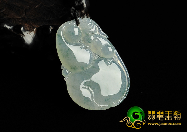 冰种飘花缅甸翡翠A货福禄寿挂件