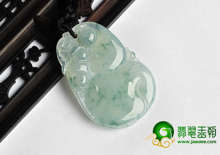 冰种飘花缅甸翡翠A货福禄寿挂件