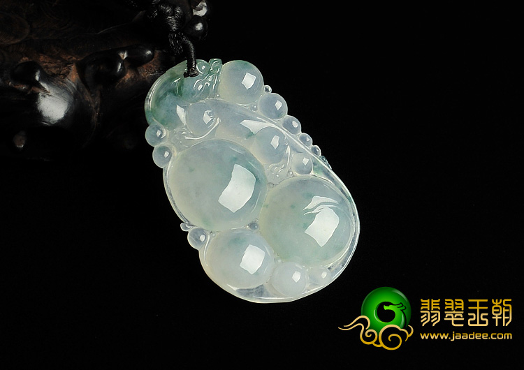糯冰种飘花缅甸翡翠A货福禄寿挂件