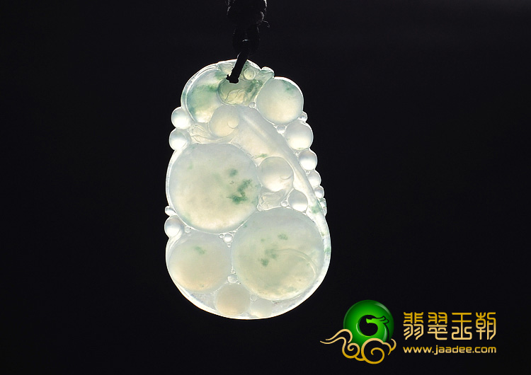 糯冰种飘花缅甸翡翠A货福禄寿挂件