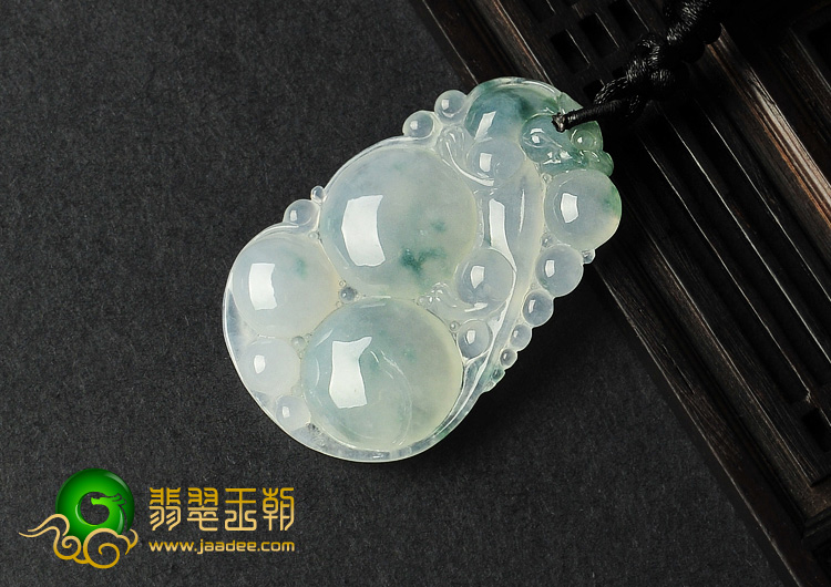 糯冰种飘花缅甸翡翠A货福禄寿挂件