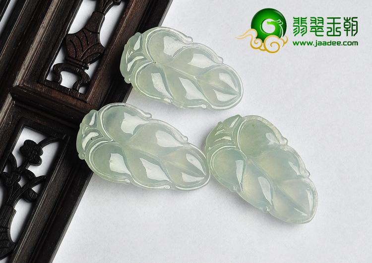 冰种晴水缅甸翡翠A货叶子挂件（单价）