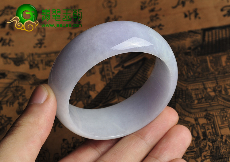 糯冰种紫罗兰缅甸翡翠A货手镯（52mm）
