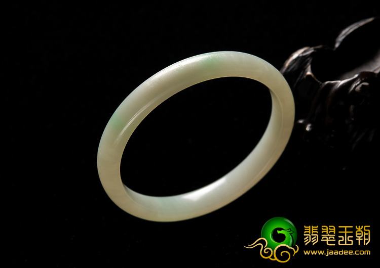 糯冰种晴水略飘翠缅甸翡翠A货手镯（51.2mm）