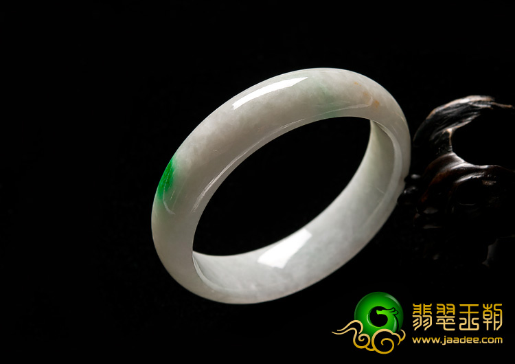 糯冰种飘翠缅甸翡翠A货手镯（51.9mm）